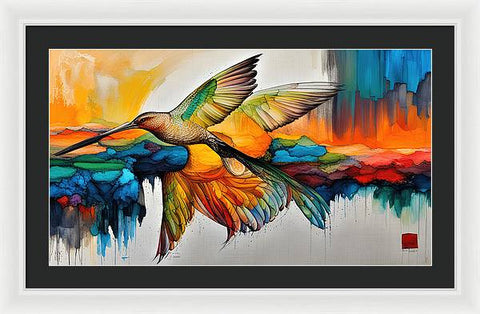 Abstract Cool Creative Bird Art - Framed Print