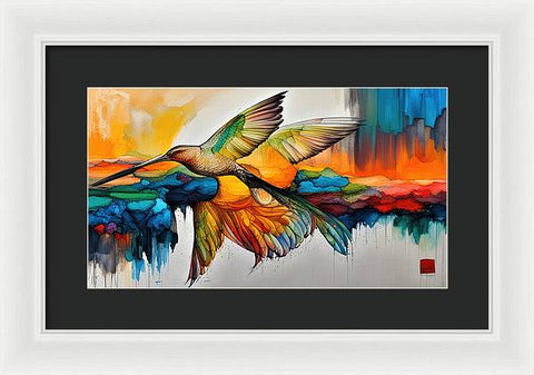 Abstract Cool Creative Bird Art - Framed Print