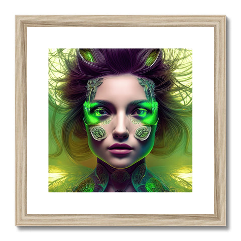 Art print printed on metal plate with green neon on it that says "I love green