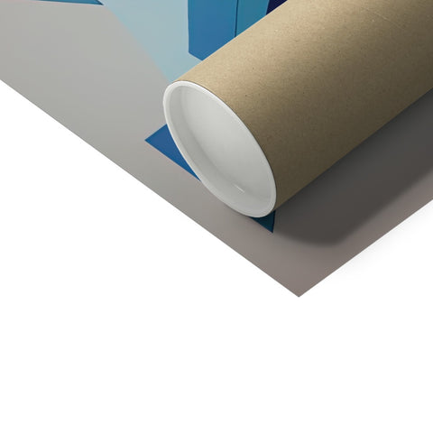 A blue and black tissue roll that is placed on toliet paper.