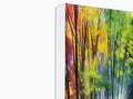 Art print of tree in forest of trees in the middle of a rain forest.