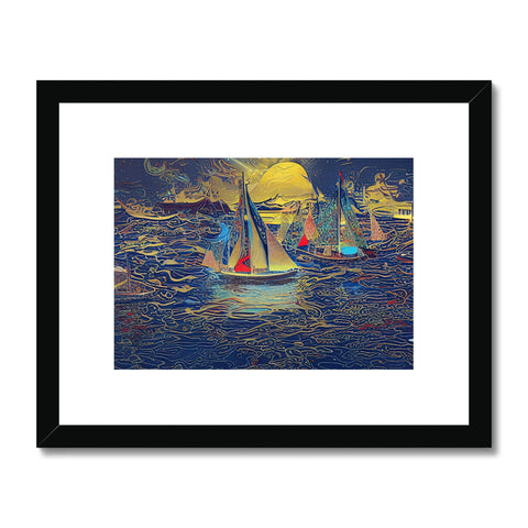 sailing boats anchored in water in the lake, sitting in the river and on the