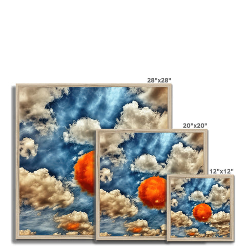 four separate images of two clouds on a computer screen with a sun sky on one side