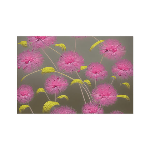 some pink flowers on a piece of floral printed wallpaper with flowers