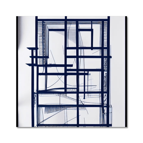 An art print of a window frame in a building.