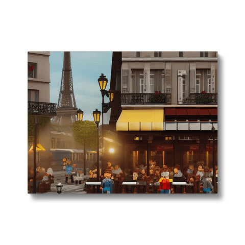 A place mat made up of a photo of Paris by the country's patron saint on