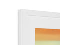 A picture frame with the sun is set against a background of a white screen.