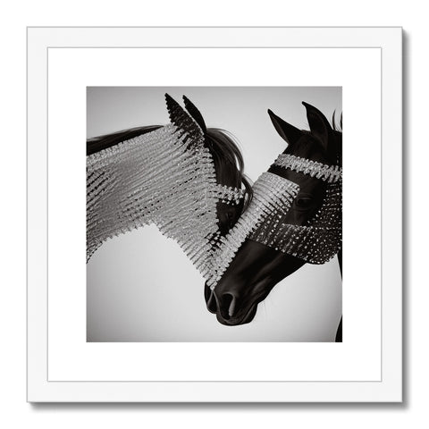 The art print features an image of two female horses.
