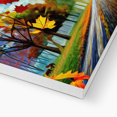 An artistic photograph on a softcover artwork print with flowers and colorful text.