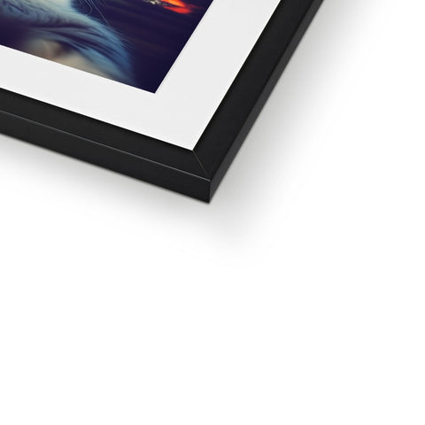 A photo is on top of a photo frame with a black frame.
