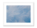 A blue painting on metal art print with a blue sky.