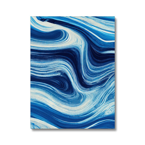 An image of the ocean waves on a wood board printed art print.