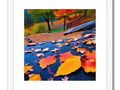Art print of the leaves on a tree covered in fall foliage.