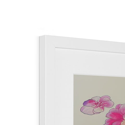 The top of a picture frame includes a small framed picture of a woman holding a flower