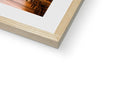 a wood frame is standing on the base of a picture frame that can be seen in