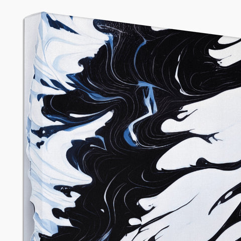 a black and white painting and a sea of waves inside of a book cover