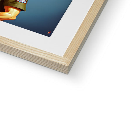 a large picture frame attached to a book with an apple sitting under the photo frame