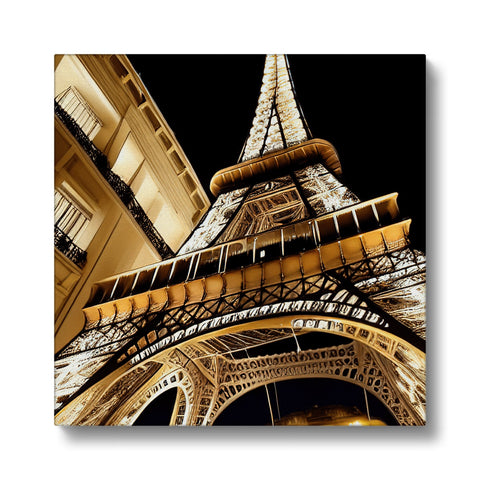 A tower of the Eiffel tower in Paris set on a hilltop overlooking the