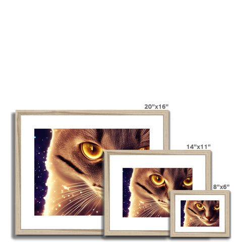 A photo frame with multiple frames and a white and gray picture of a red cat.