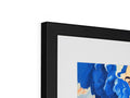 A picture is hanging from a blue background that reads "An artist's art print"
