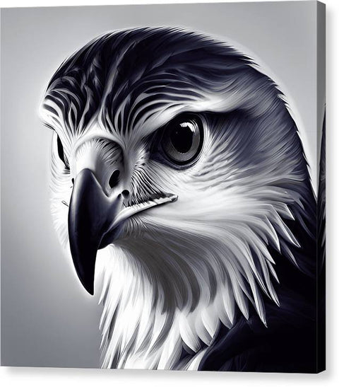 Bald Eagle Portrait Bird Art - Canvas Print