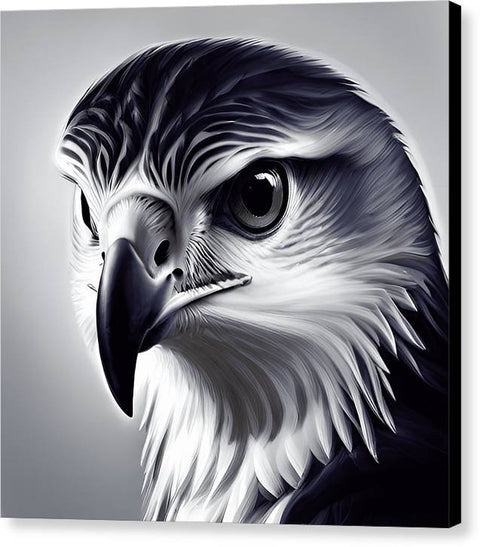 Bald Eagle Portrait Bird Art - Canvas Print