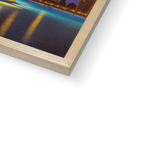a picture frame with wooden wood frames on its background