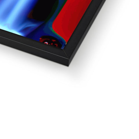 A picture of a black computer monitor sitting in an oval image window on a picture frame