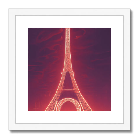Voltage of a painting of the beautiful Eiffel tower while the French City