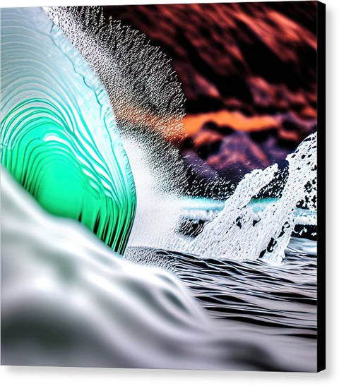 This image is in the background of a large green wave