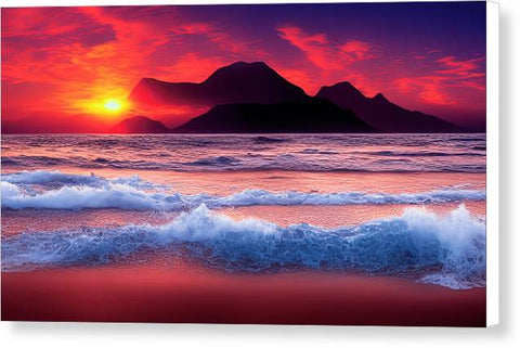 Sunset Beachscape - Canvas Print