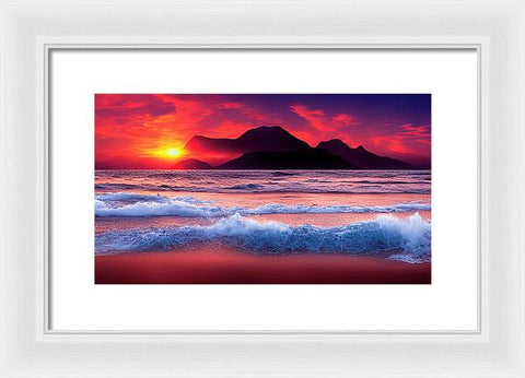 Sunset Beachscape - Framed Print