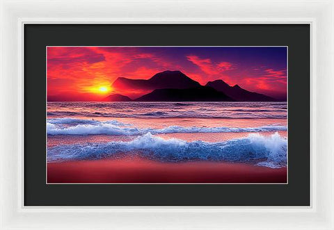 Sunset Beachscape - Framed Print