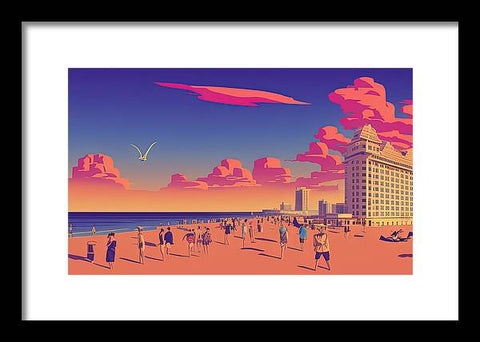 Beach Goes to the City - Framed Print