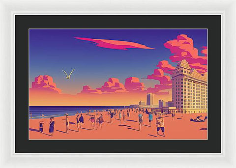 Beach Goes to the City - Framed Print
