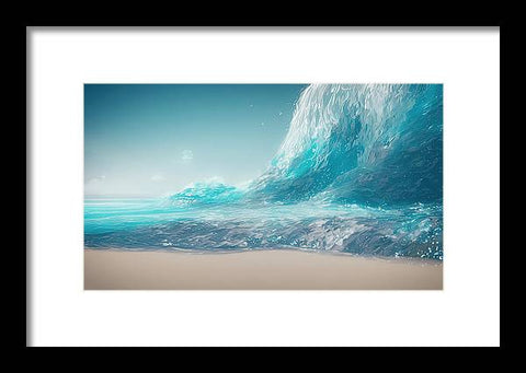 A beautiful beach scene that features turquoise waves