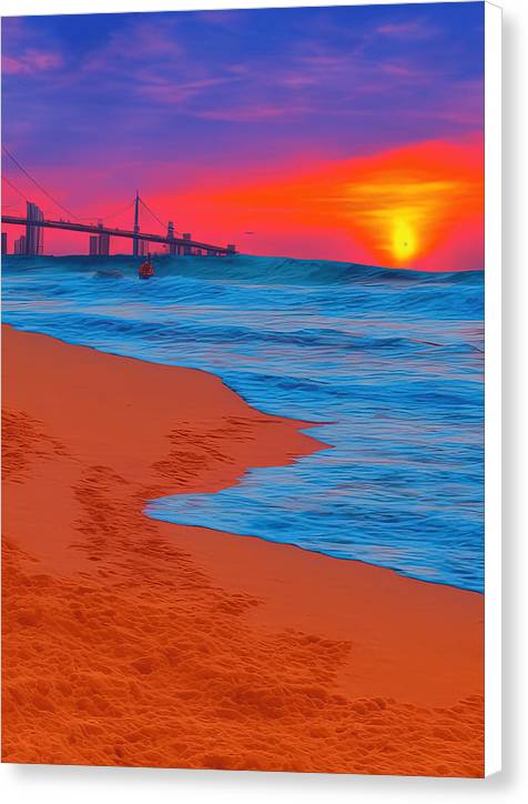 Vibrant Beach Escape - Canvas Print