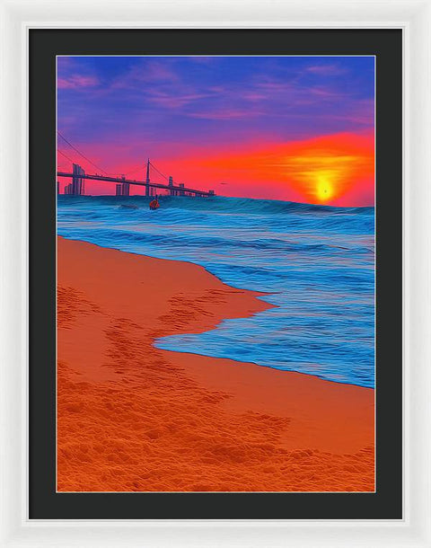 Vibrant Beach Escape - Framed Print