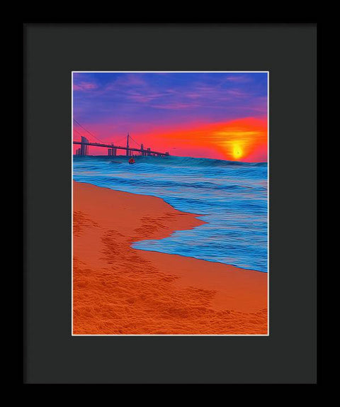 Vibrant Beach Escape - Framed Print
