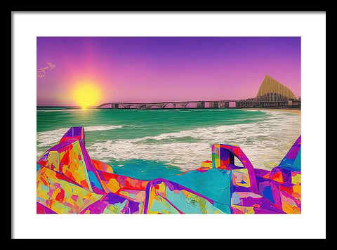 Oceanic Spectrum on Concrete - Framed Print