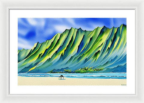 Sunflowing Beachscape - Framed Print