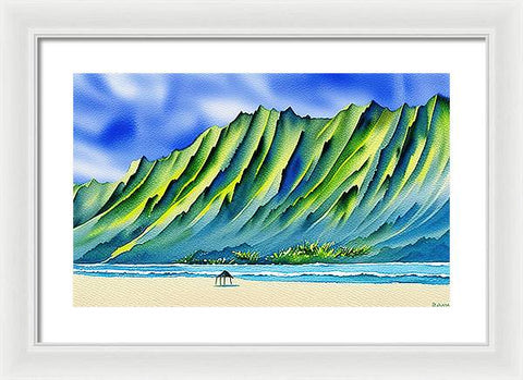 Sunflowing Beachscape - Framed Print