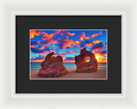 Sculpted Unseen Sunset - Framed Print