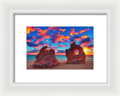 Sculpted Unseen Sunset - Framed Print