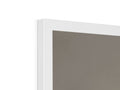 a picture frame with a white rectangle on top of a wall