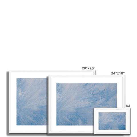 A wall scene of a picture frame in a bedroom with a white background.