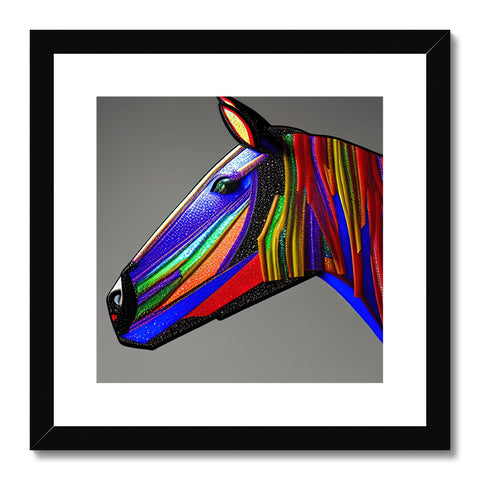 A horse in a horse show that is shown on a white background.