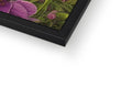 A frame holding a photograph with a picture of flowers and a picture frame on it.
