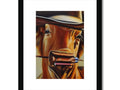 This is an image of a rodeo horse wearing an animal horn on a piece of