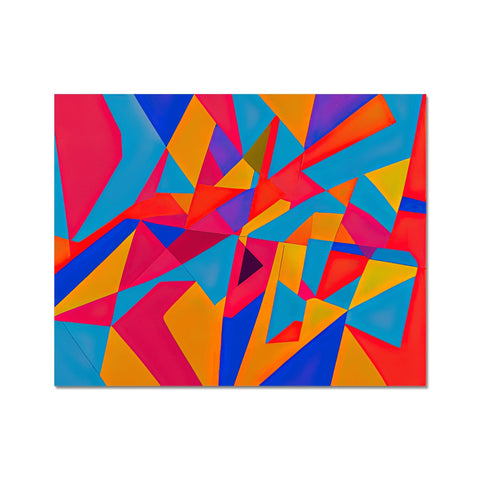 A kite that is a painting of an abstract design.